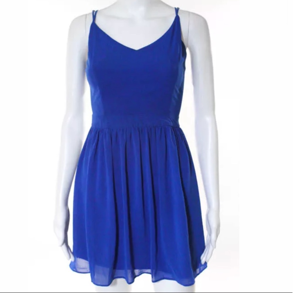 DOLCE VITA BLUE STRAPPY OPEN BACK DRESS SIZE XS - Picture 2 of 8